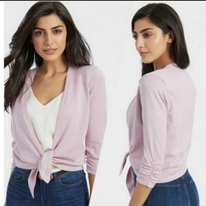 NWT Love Scarlett Open Front Cardigan Women's L Purple Casual Comfy Minimalist